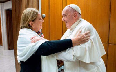 Inés Ordoñez fue recibida por el Papa Francisco en el Vaticano